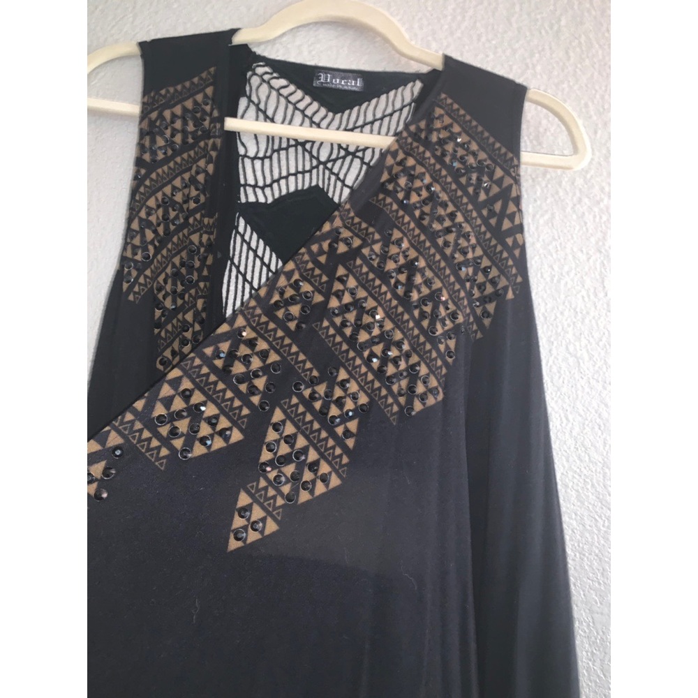 Black and Tan studded vest